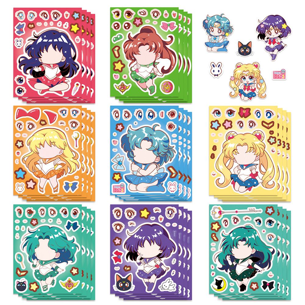 8/16PCS Sailor Moon Face-Chang - đánh giá và giá Anime Merchandise Posters