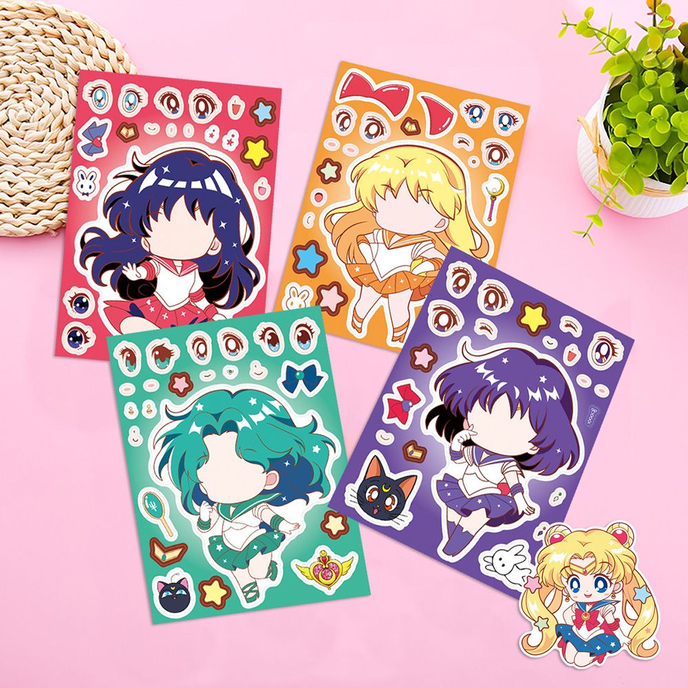 8/16PCS Sailor Moon Face-Chang - đánh giá và giá Anime Merchandise Posters